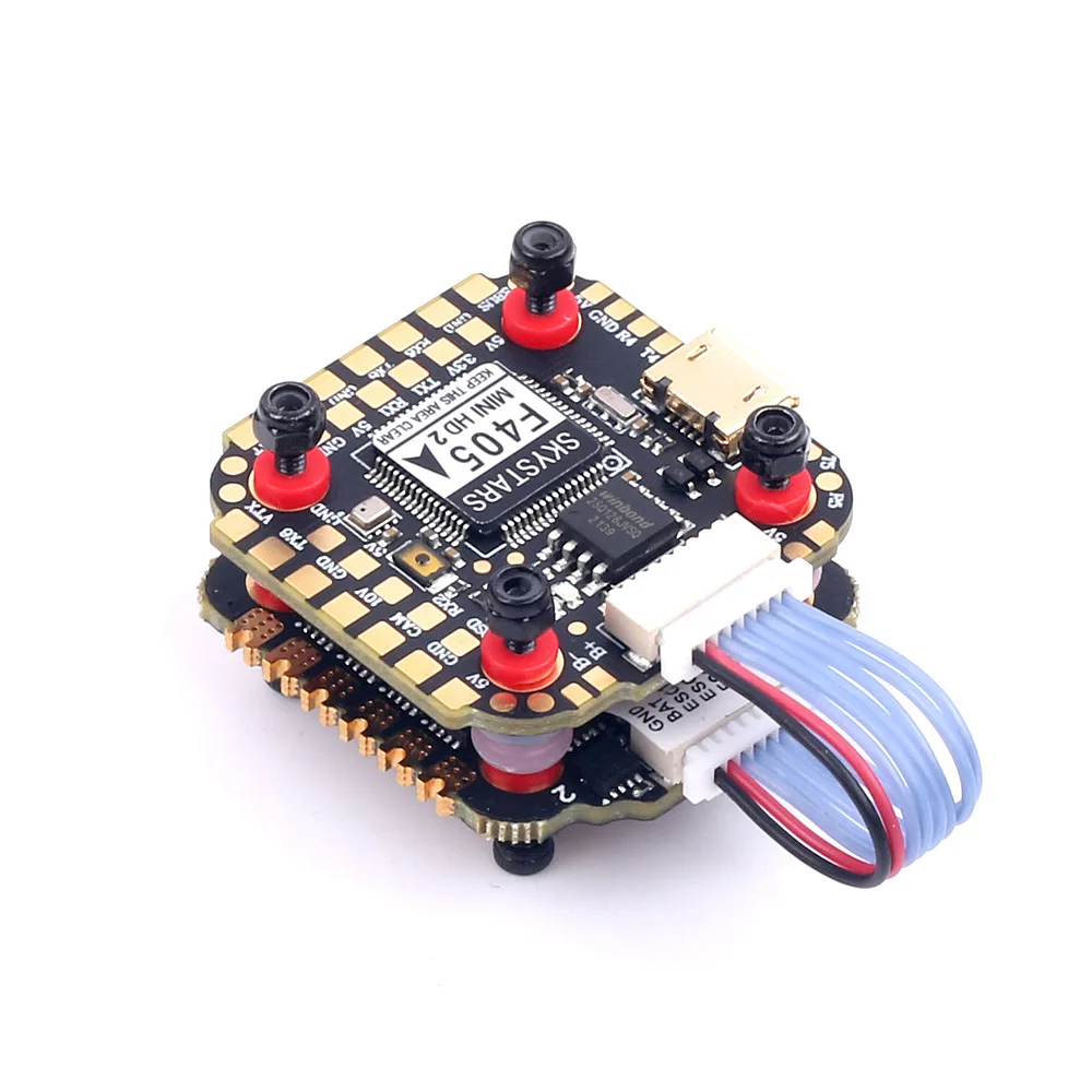 Flight Controller Skystars F405 Mini HD2 35A Mini Flight Stack Supports DJI Filtering for FPV Racing Drones with Built-in Filter