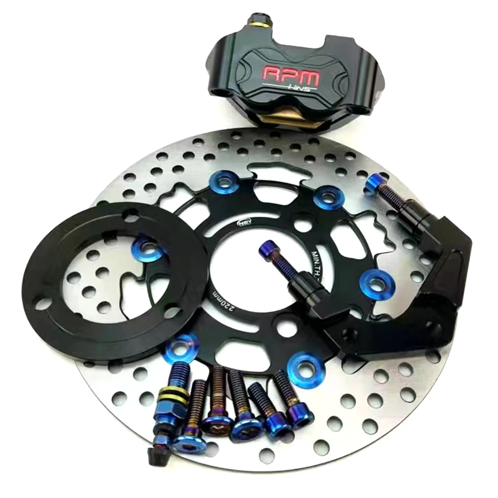 

E-motorcycle Scooter modify Front Rear Shock RPM 82mm Caliper 220 Disc Brake Set For Yamaha Aerox BWS RSZ FORCE JOG ZY125T Niu