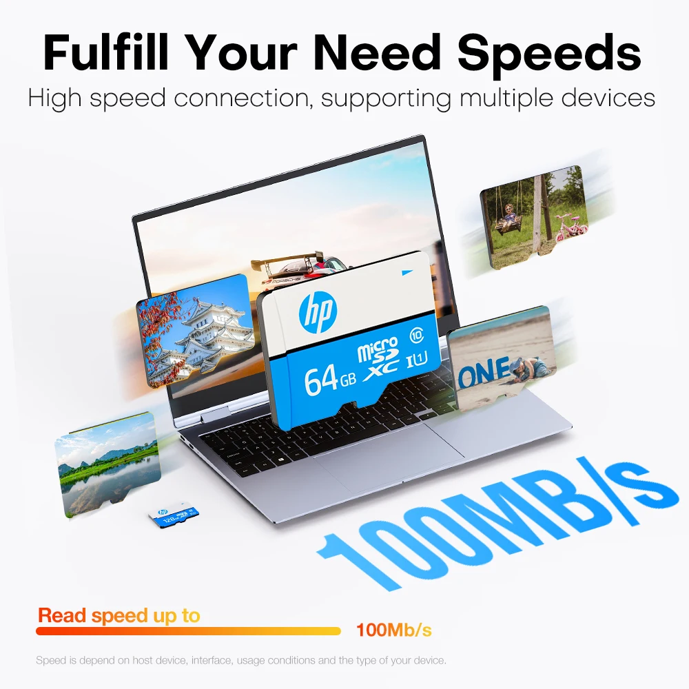 HP 32GB 64GB 128GB MicroSD Flash Memory Card 4K High Speed SD Card Class10 Flash Memory Card for Driving Recorder Camera Phone