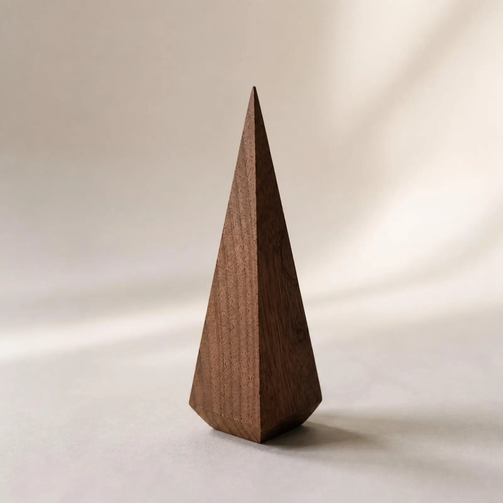 Wooden Ring Display Stand Jewelry Holder Pyramid Mini Stand for Rings Necklaces and Earrings