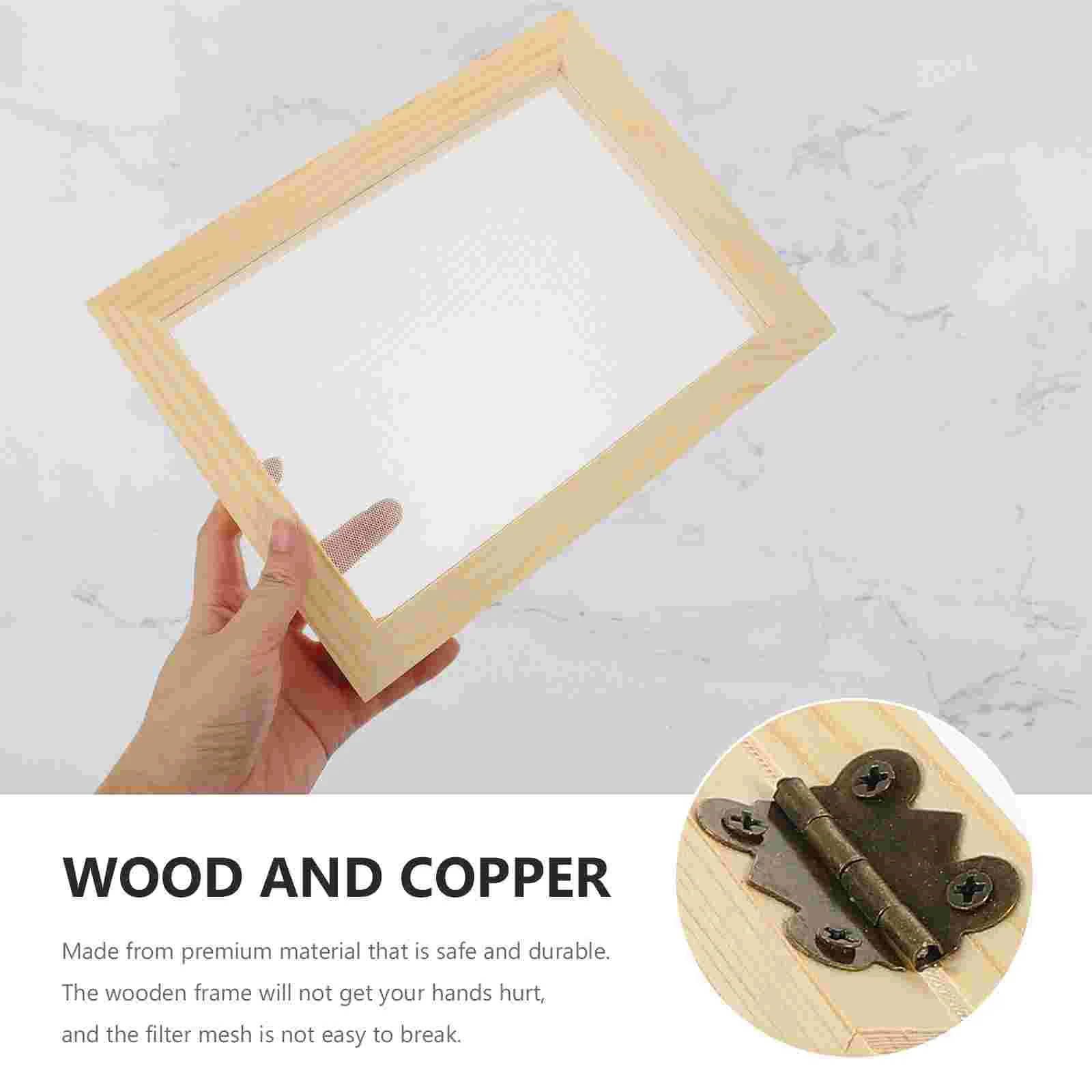 Paper Frame Material Package DIY Craft Tools Children Present Kids Handmade Wooden Making Mould