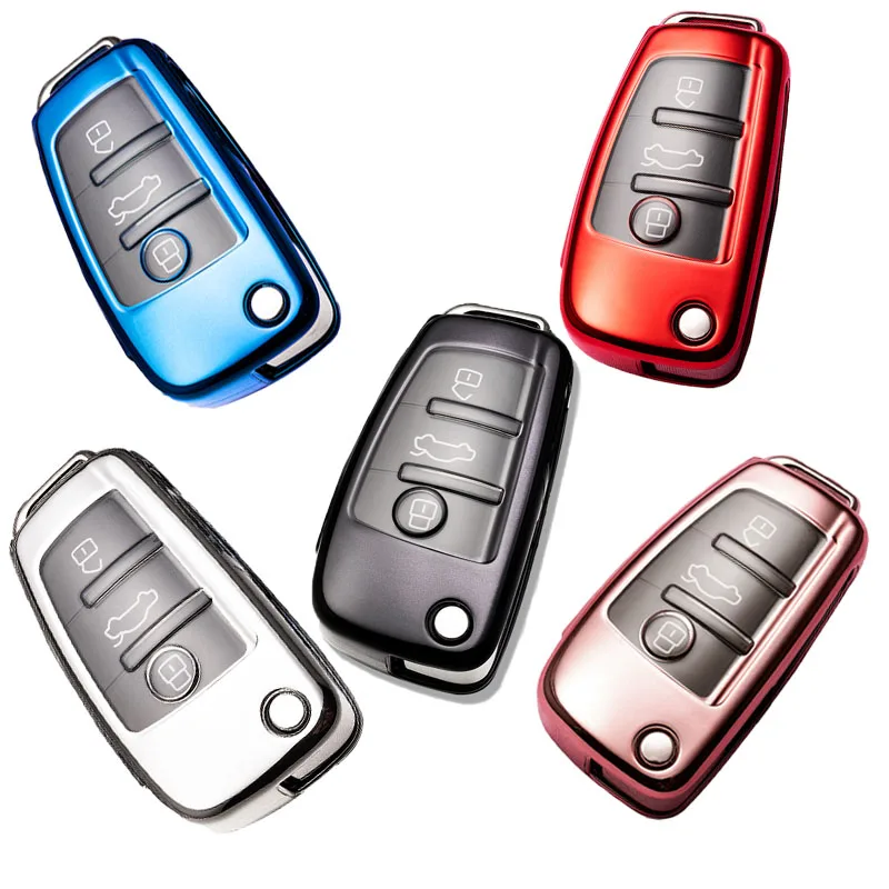 

TPU Car Folding Key Cover Case Shell For Audi A1 A3 8L 8P A4 B6 B7 B8 C6 4F RS3 Q3 Q7 TT 8V S3 C5 A5 A6 C7 A7 S7 S8 R8 Q2