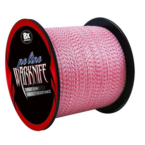 Imagen 2 del producto Warknife 8 hebras 100M 300M 500M 1000M 1500M 2000M línea de punto PE multifilamet línea de pesca trenzada 6LBs -300LBs pesca PE alambre