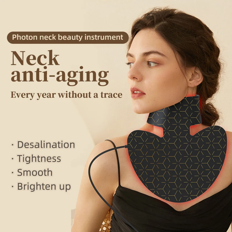 

(Hot-selling)4 Colors Back And Neck Nursing Red Light Therapy Neck Beauty Lifting Device Neck Mask