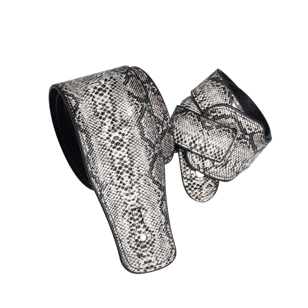 

Adjustable Pu Guitar Strap Electric Bass Strap Snakeskin Texture Durable Comfortable For Adult Classic Guitar