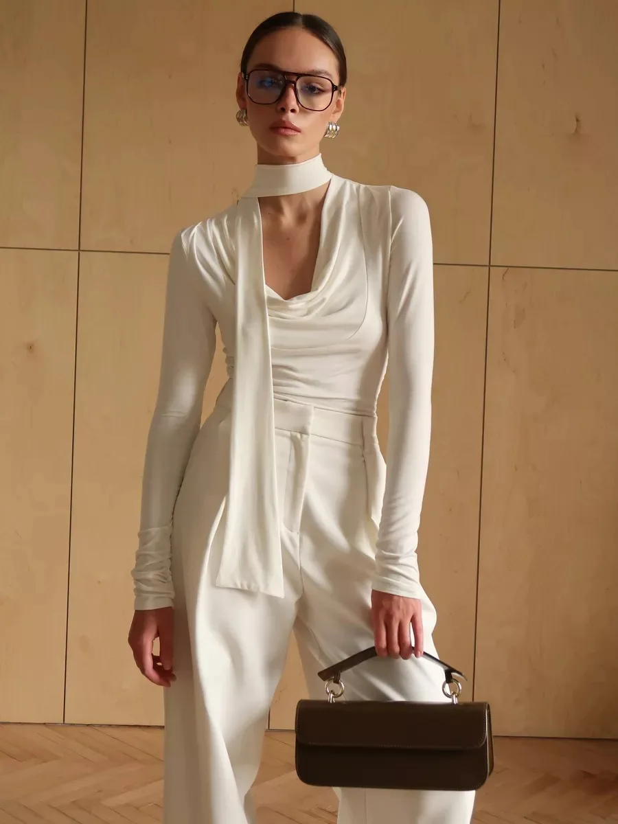 Pullover sexy da donna con spalle scoperte abiti basic lavorati a maglia autunno tutto-fiammifero spacco laterale semplice tenero sottile delicato seducente
