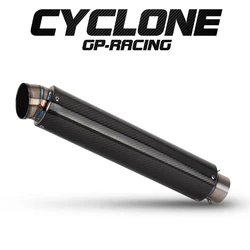 Universal 60mm Motorcycle Exhaust Carbon Fiber Titanium Alloy GP-89mm Muffler with DB Killer For Suzuki Hayabusa Z900 ZX25R MT10