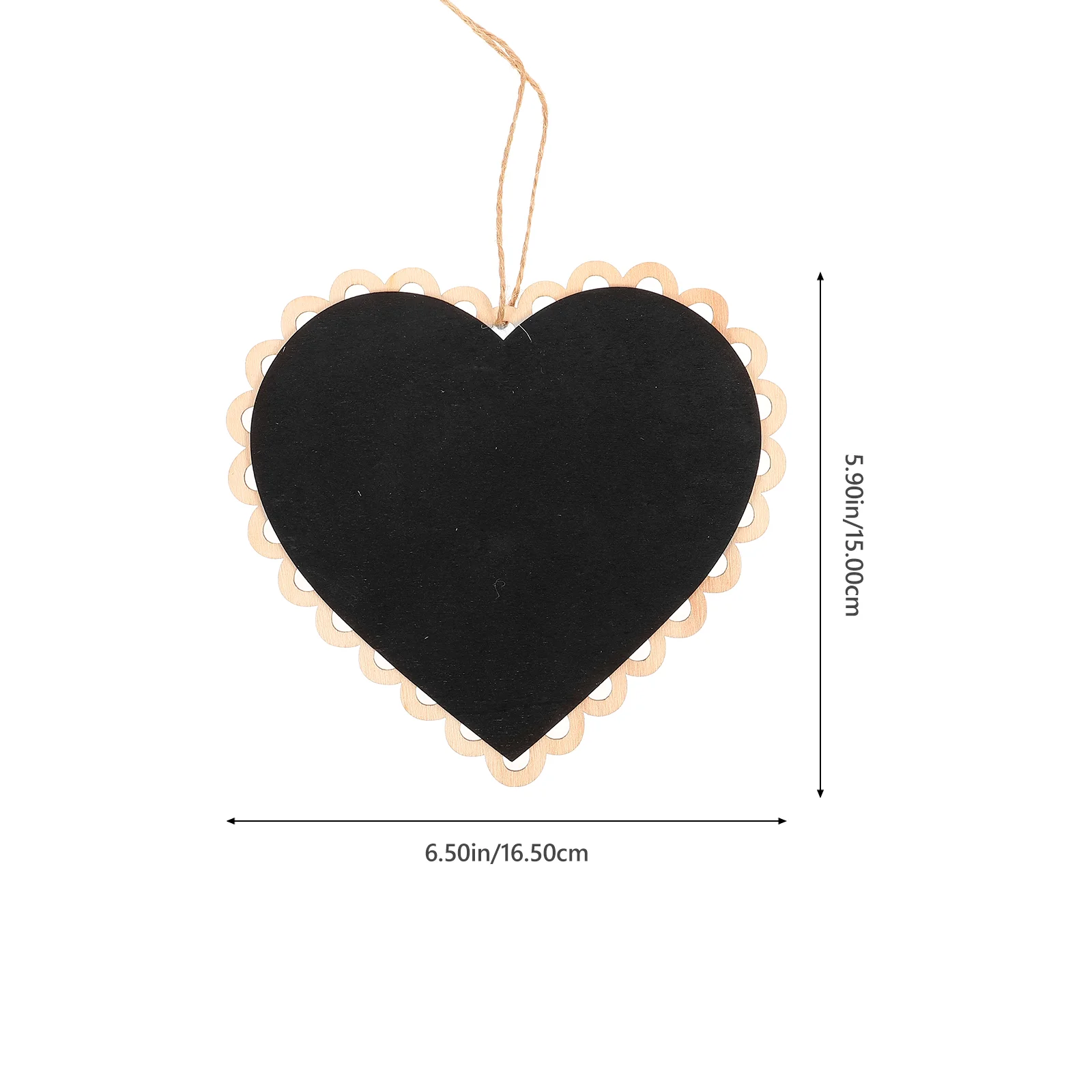 Heart Shaped Hanging Wooden Blackboard Chalkboard Wordpad Message Board Hanging blackboard Hanging chalkboard