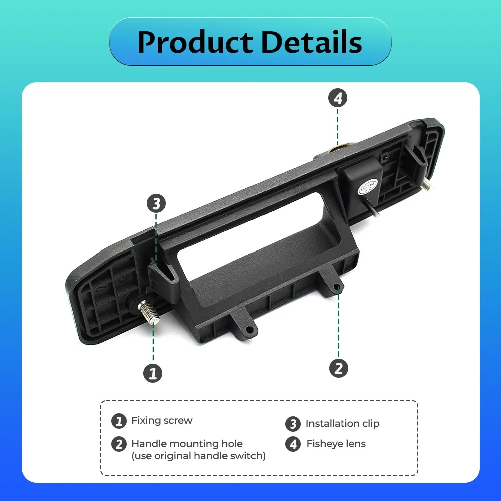 AHD 1080P Car Rear View Trunk Handle Camera For Mercedes Benz ML350 W176 W205 X156 GLK X204/200 /260 /300 C Class C202 C250D CLA