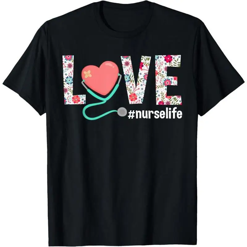 

Nurse Life Nursing Clinical RN LPN Summer Casual Shortsleeve Cotton T-Shirt