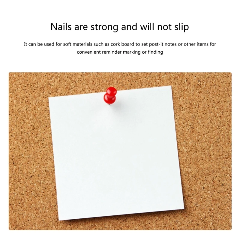 หมุดแผนที่แบบกดมีหลายสีสำหรับกระดานปักหมุดขนาด100ชิ้น