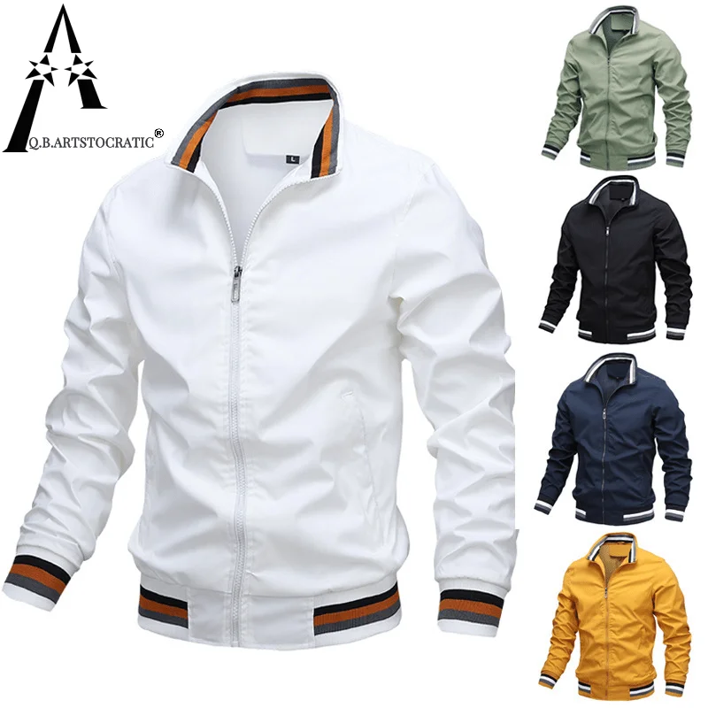 

2022 Fashion men's windbreaker Casual jacket Outdoor sports Bomber jacket Spring Autumn military Coat Solid Color male clothing