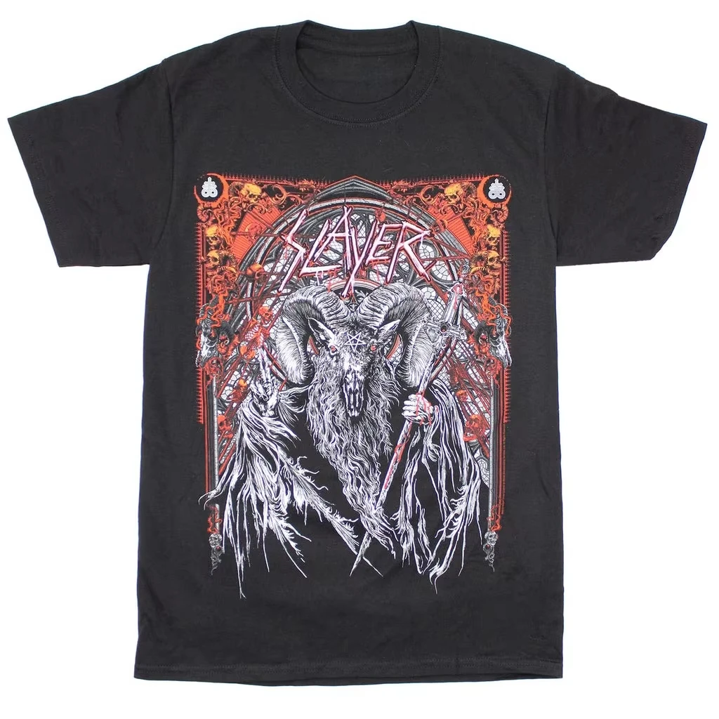 

Slayer The Final Campaign T-shirt Peripheral Pattern Printing Summer Luxury Brand Cotton Men's and Women's T-shirt Short Sleeve