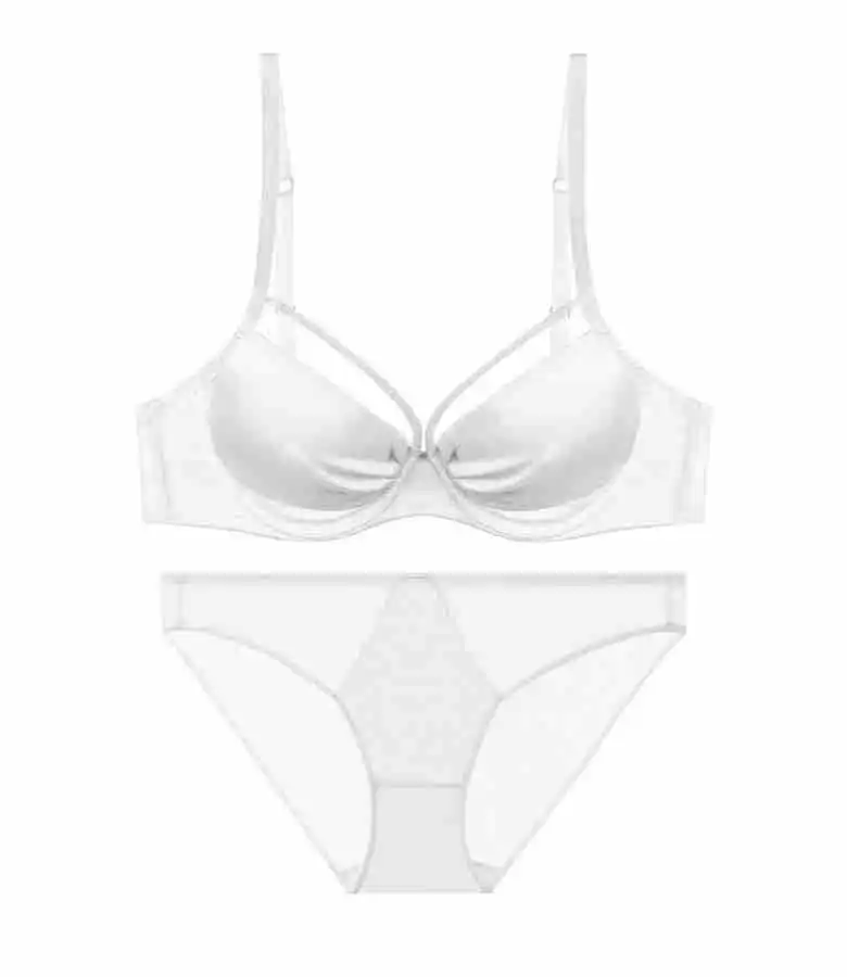 reggiseni e slip da donna sexy in raso di alta qualità push up ABCE coppa comoda biancheria intima estiva in filo bianco rosso verde