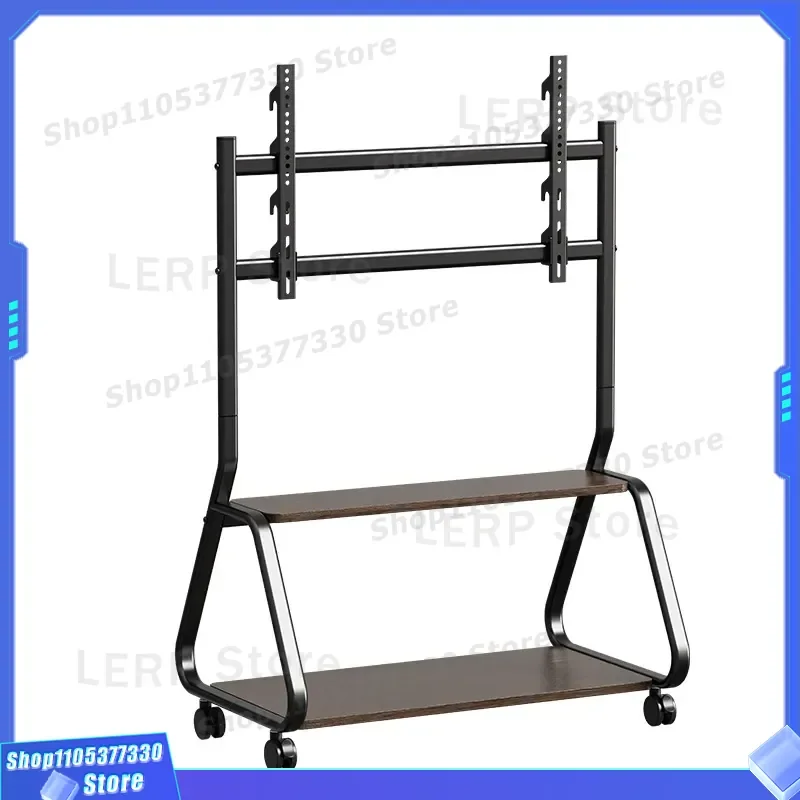 Soporte Universal de Madera Maciza para TV, Carro Móvil de Piso, Soporte Vertical para Televisores de 55, 65 y 75 Pulgadas, Mueble Colgante con Ruedas