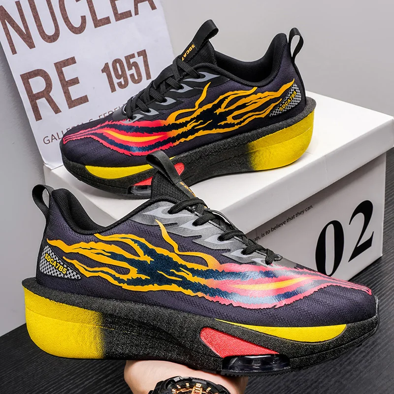 

Plus Size Carbon Plate Running Shoes - Tech Air Cushion Non-Slip Wear-Resistant Breathable Lightweight Racing Shoes