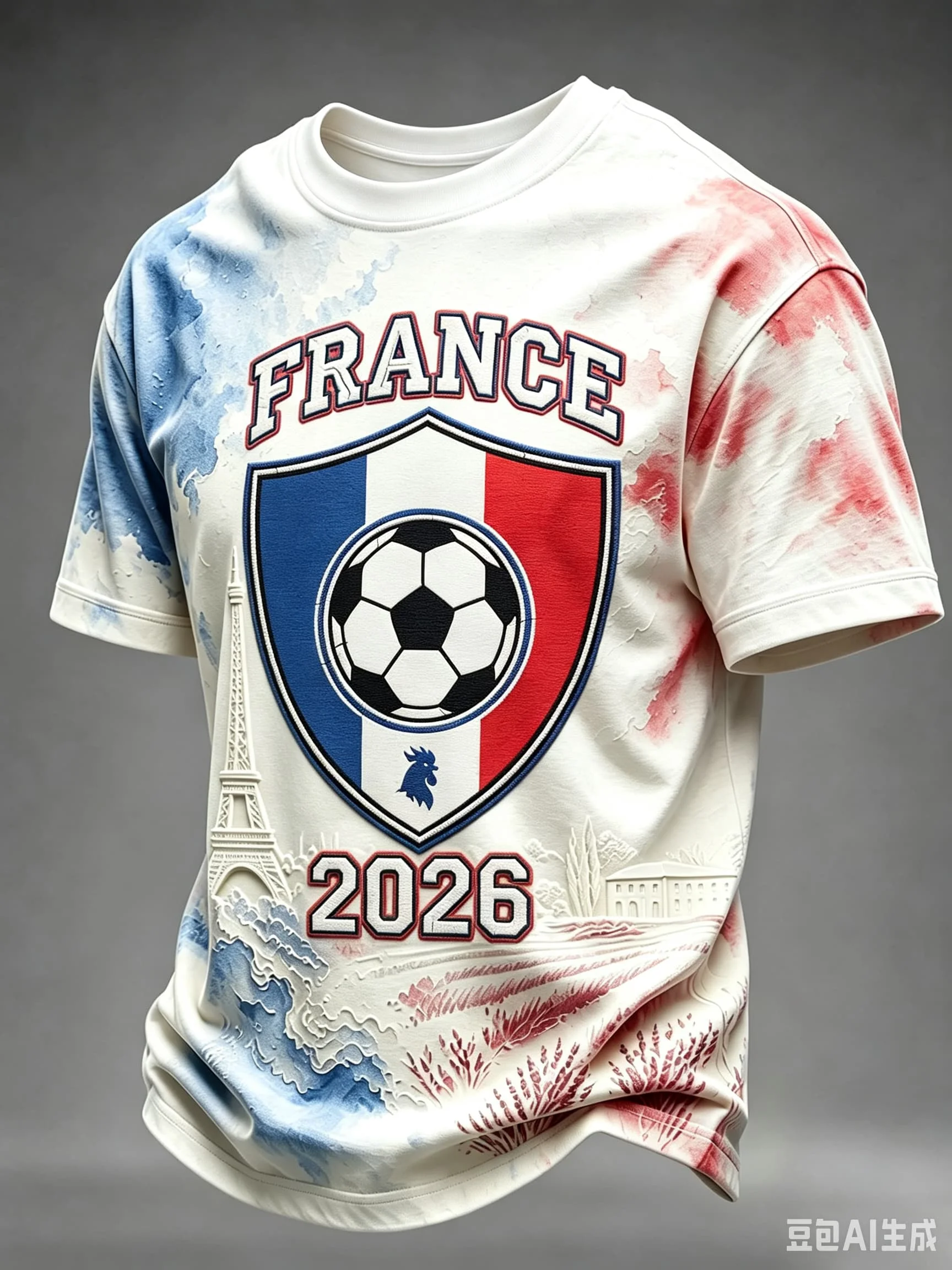 New Men 3D France Rooster T-Shirt  Print Short Sleeve French National Football Jersey Summer Casual Flag Streetwear Tops
