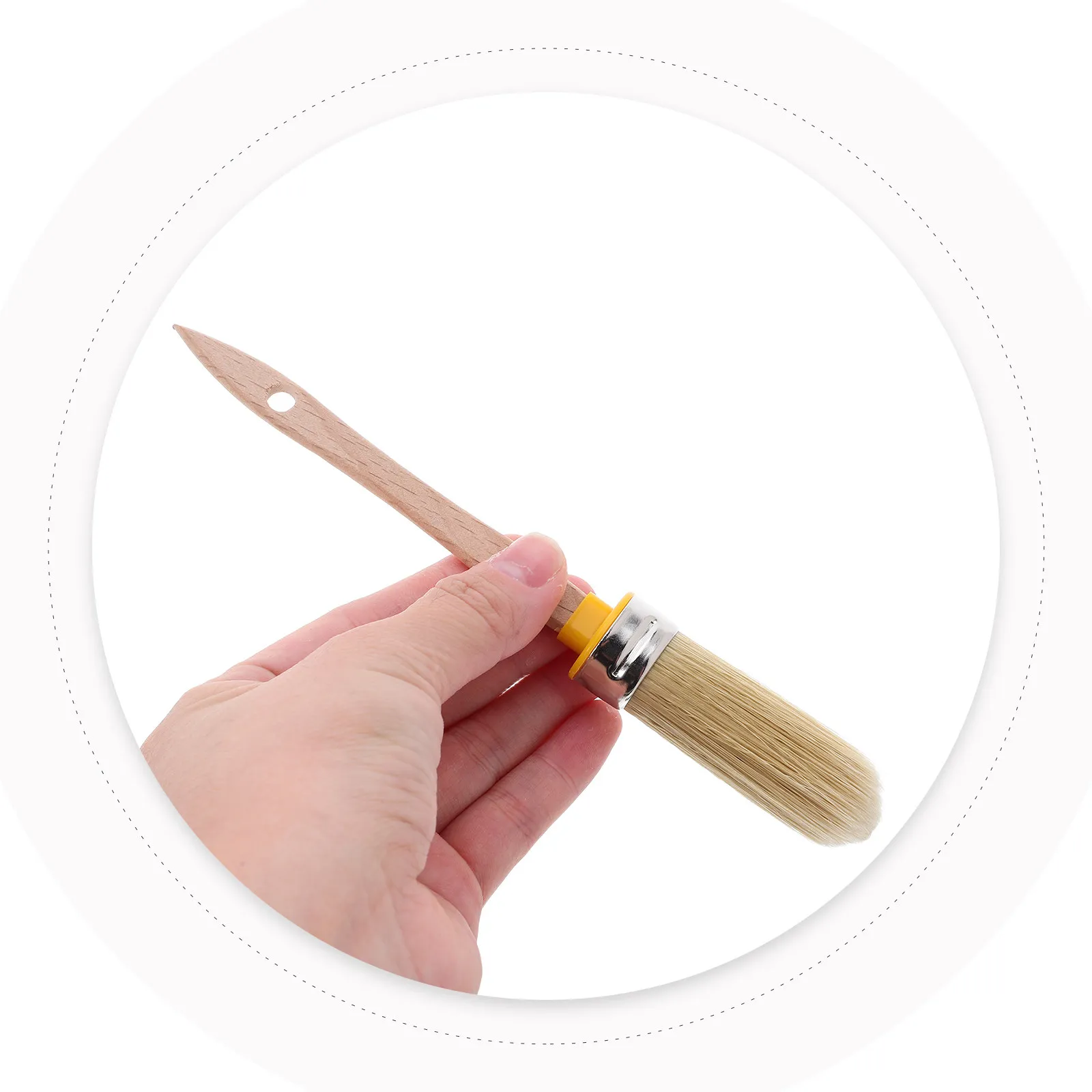 4Pcs Oval Paint Brushes for Painting Walls Furniture Wood Edging Trim Oil Watercolor Pigment Art Student Supplies House