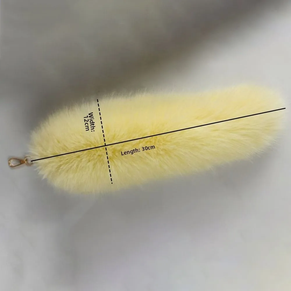 لطيف ضخمة رقيق فو الفراء الثعلب الذيل المفاتيح لينة الدافئة الفراء قلادة سماكة الثعلب الفراء كيرينغ ملحق هدية #6