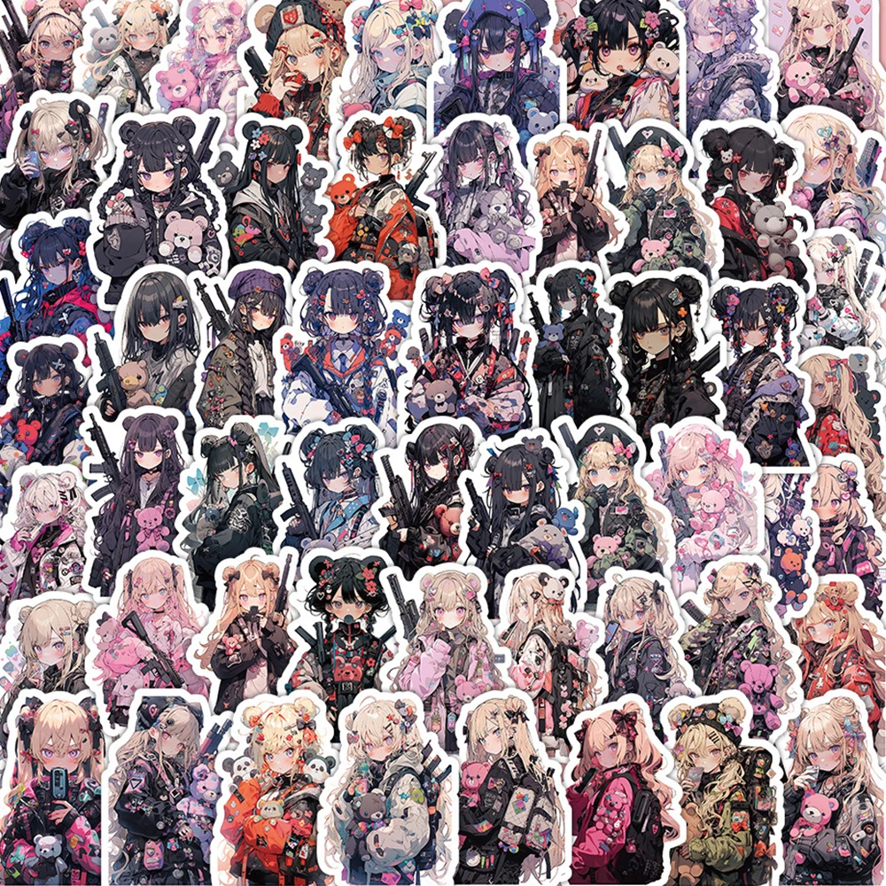 10/30/60PCS Anime Beautiful Girl Bear Killer Cool Sticker DIY Phone Laptop Luggage Skateboard Graffiti Decals Fun for Kid Toy