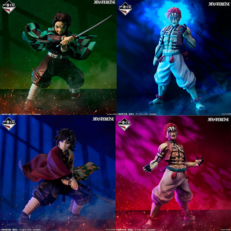 

In Stock BANDAI Demon Slayer Kimetsu Ichiban Kuji Upper Rank Three Tanjiro Kamado Giyu Akaza Action Figure Anime Model Toys