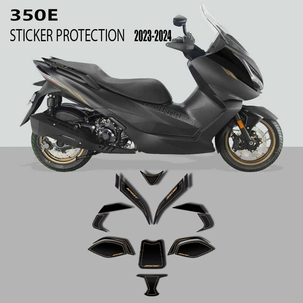 3D Stickers Compatible with For Zontes 350E 2023-2024 Motorcycle Accessories 3D Epoxy Resin Sticker