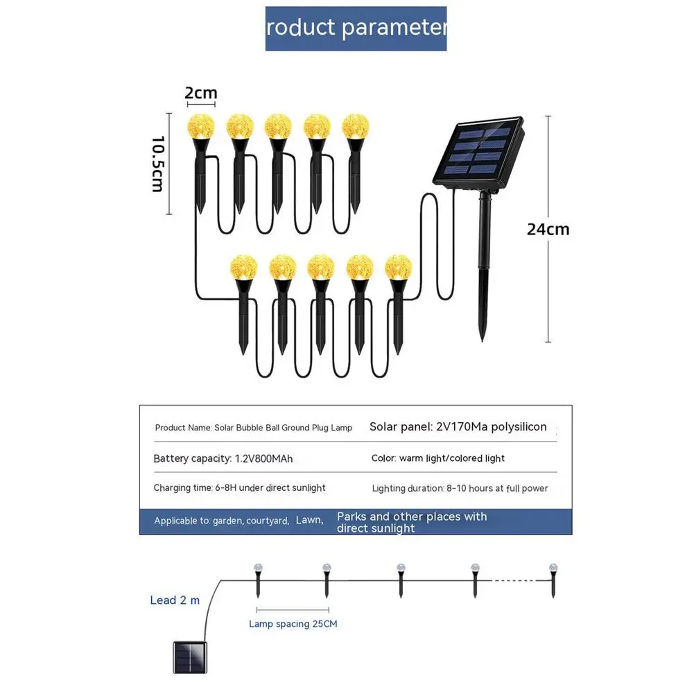 Zonne-Energie Tuinverlichting Professionele Ip55 Waterdichte Landschap Gazon Lamp Voor Buitentuin Decoratie