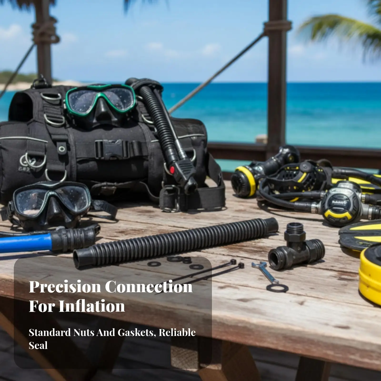 diving-accessories-valve-connector-flexible-hose-for-scuba-buoyancy-compensator-high-strength-nylon-elbow-fitting-secure-fit