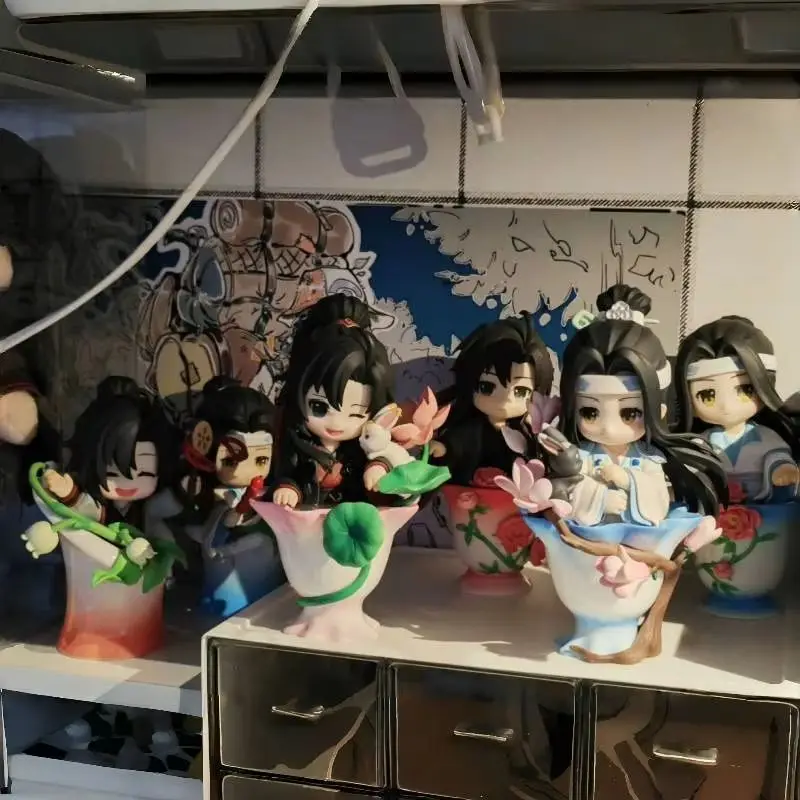 Caja ciega del fundador del diabolismo, serie Elegance de porcelana Lan Wangji Wei Wuxian, figura de Anime, decoraciones, modelo de juguete, regalos