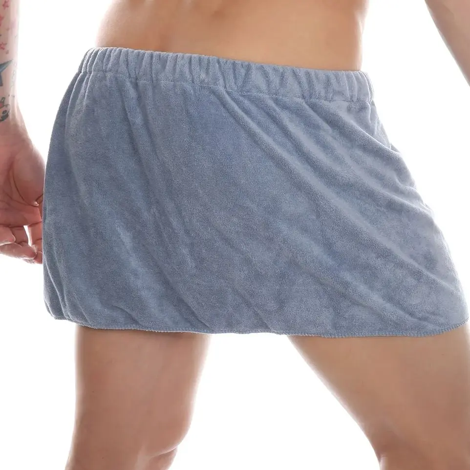 

Men Soft Mircofiber Bath Towel Swimming Beach Wearable Shower Skirt Sports Gym Towels