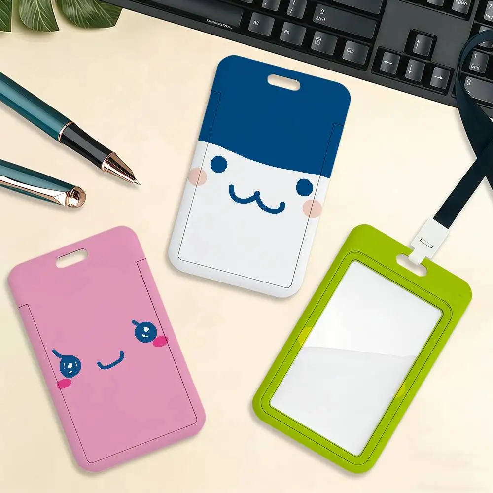 Cute T-TamagotchiS Card Holder Cardcase Bus Subway Work Permit Student Lanyard Neck Straps Badge Holder