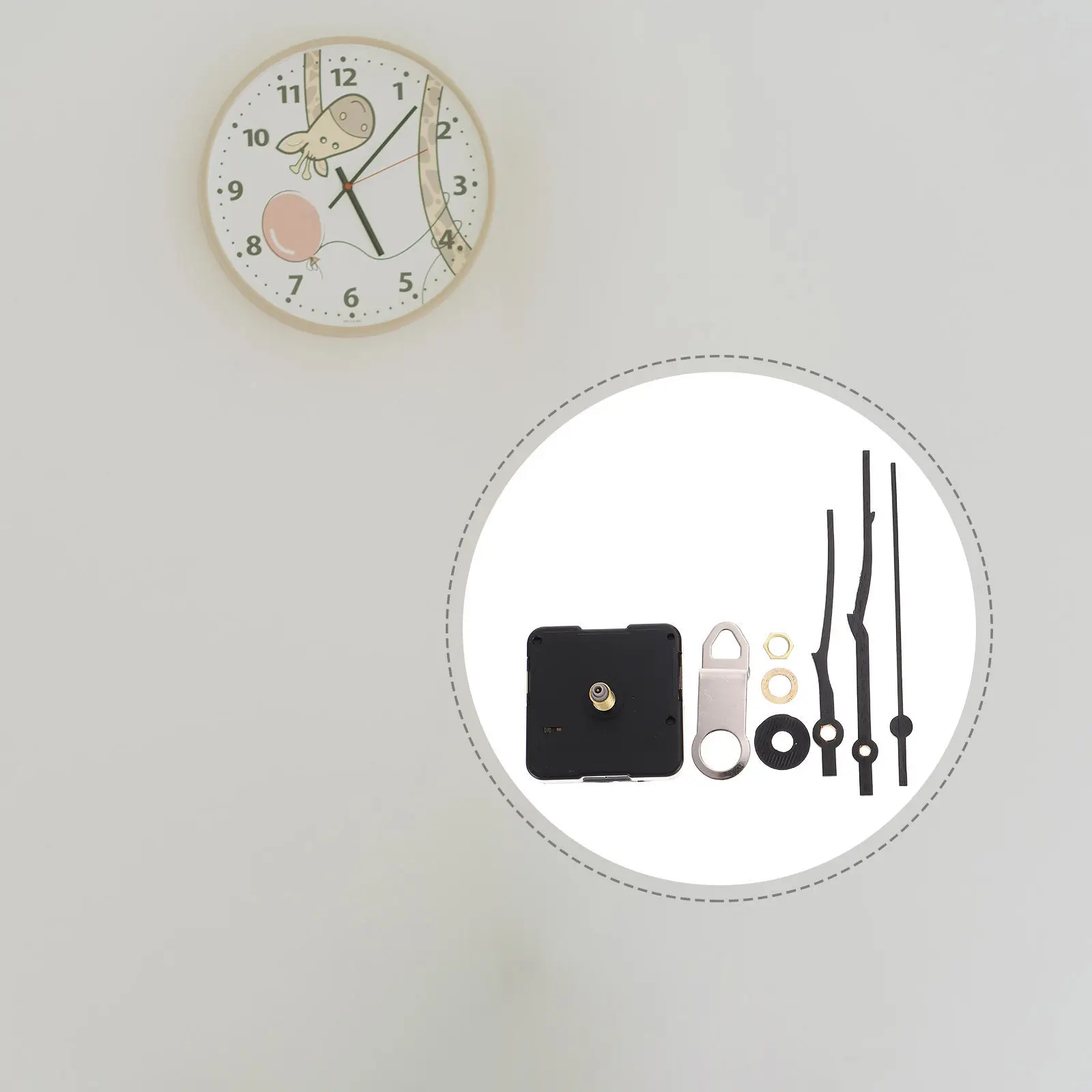 1Set Clock Mechanism Replacement Kit Battery Powered Quartz Movement with Hands for DIY Wall Clocks Cross Stitch Embroidery
