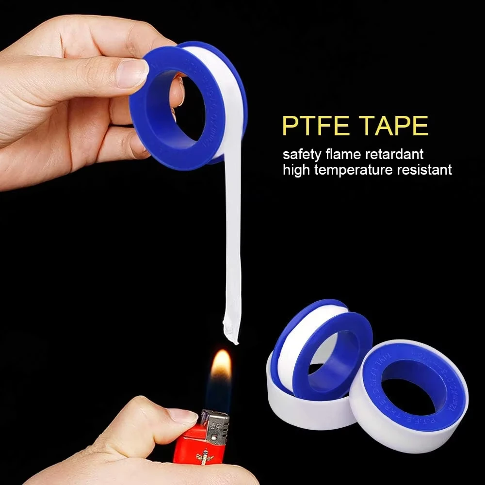 PTFE Plumbers Tape High-Density Pipe Sealing Tape Waterproof Gas Plumbing Thread Tape White Water Sealant Seal For Shower Head