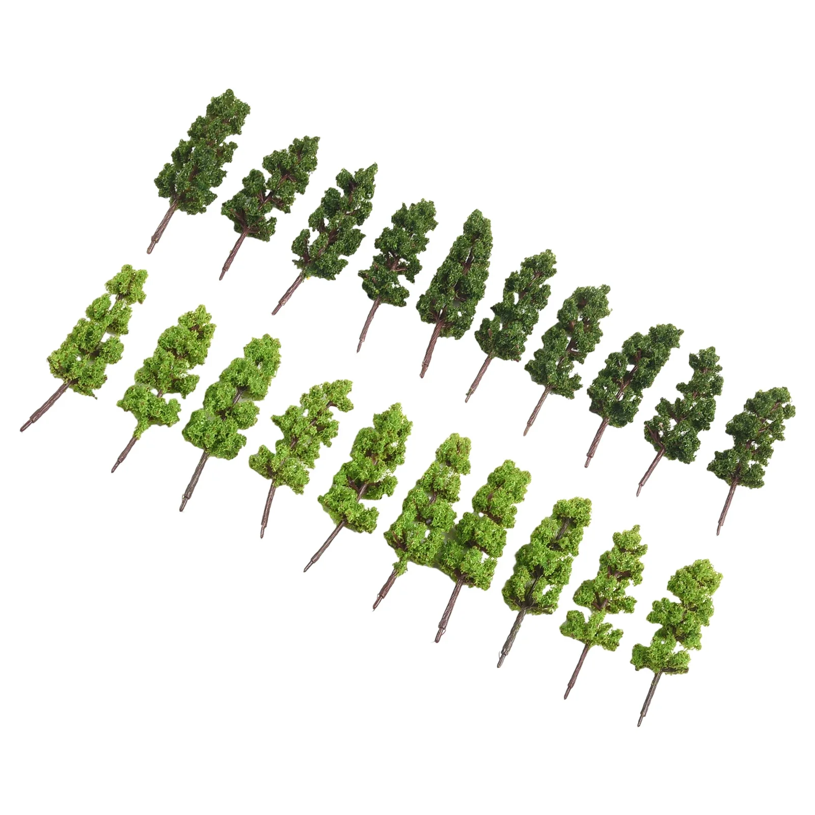 20Pcs Model Trees Miniature Landscape Scenery Train Railways Trees Model Scale 1:200 Simulation Tree Model For Garden Decoration