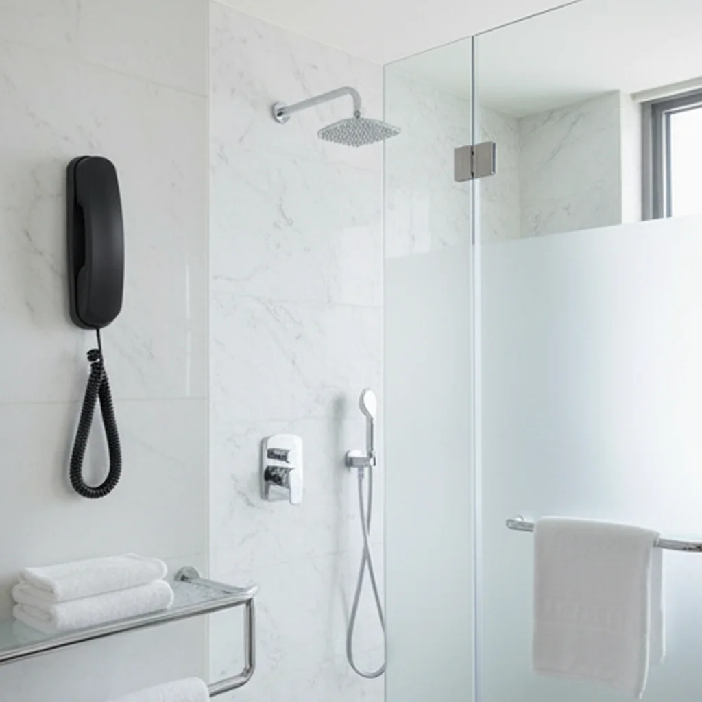 Cheap Price Intercom Pabx Landline Corded Telephone Mini Simple Phone for hotel bathroom 9602B