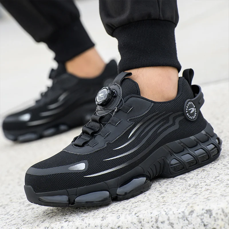 Anti-smash Anti-puncture Work Safety Shoes Men Steel Toe Work Sneakers Indestructible Shoes Protective Heavy Industryc Footwear