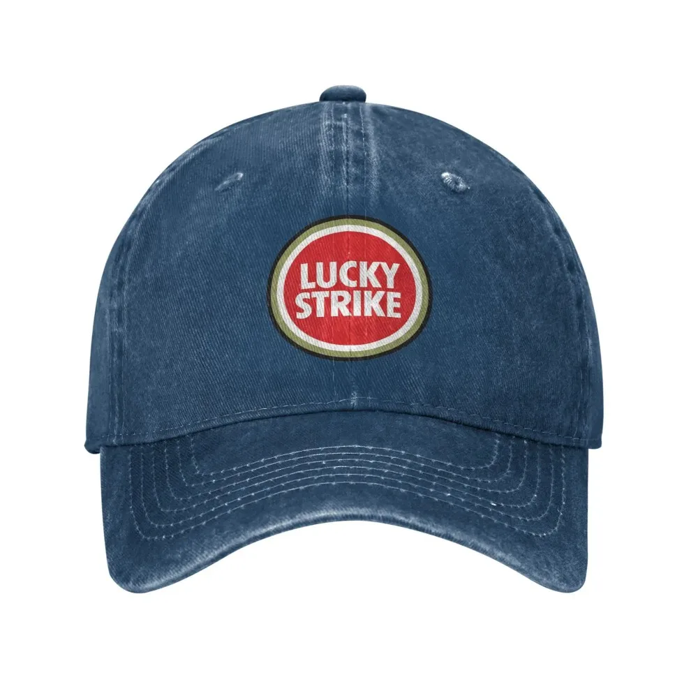 Lucky Strike Letters Troye Sivan Music Sport Retro Cowboy Washed Baseball Caps Men Denim Street Tide Hat Hiking Mens Dad Cap