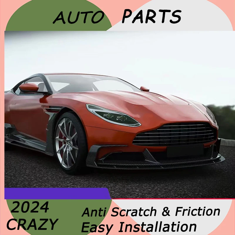 Suitable For Aston Martin Db11 Modification Pk Dry Carbon Fiber Front And Rear Lip Side Skirts, Tail Wing Hood Kit