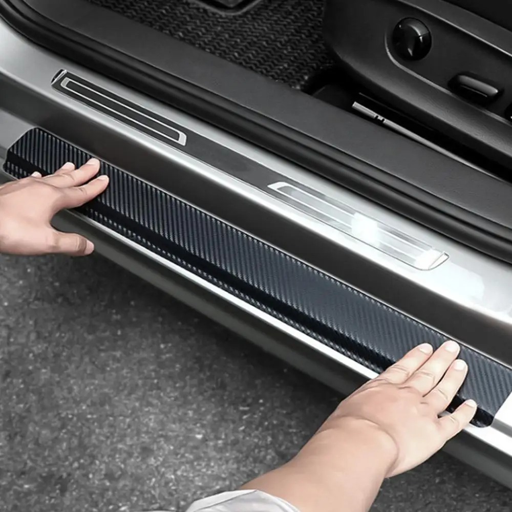 Anti-scratch Bumper Lasting Durable Protected Easy To Clean Easy To Install Carbon Fiber Torso Protection Anti-scratch Door Sill