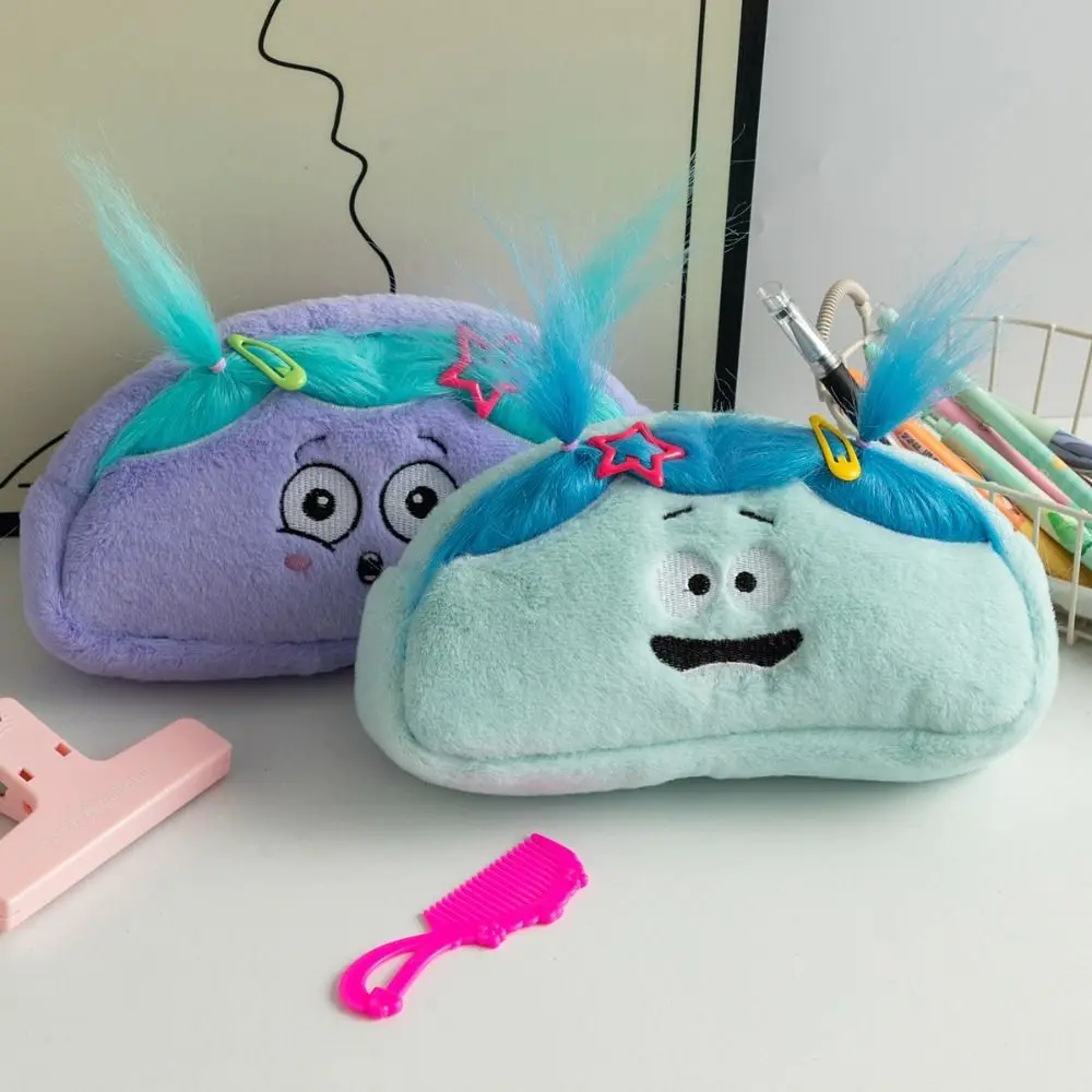 Креативная плюшевая кукла, плюшевая сумка-карандаш, мягкая прическа «сделай сам», мультяшная сумка для ручек, милый дизайн, канцелярская сумка, студенческая