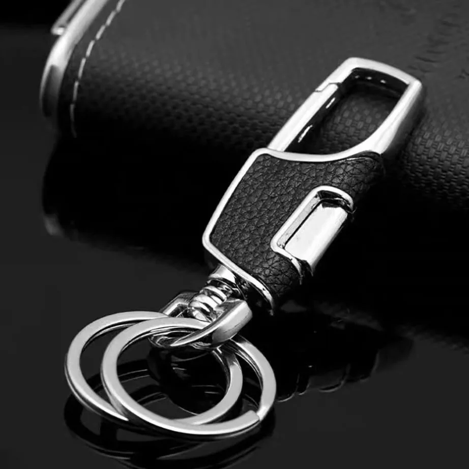 Substantial Double-Ring Metal Keychain product image