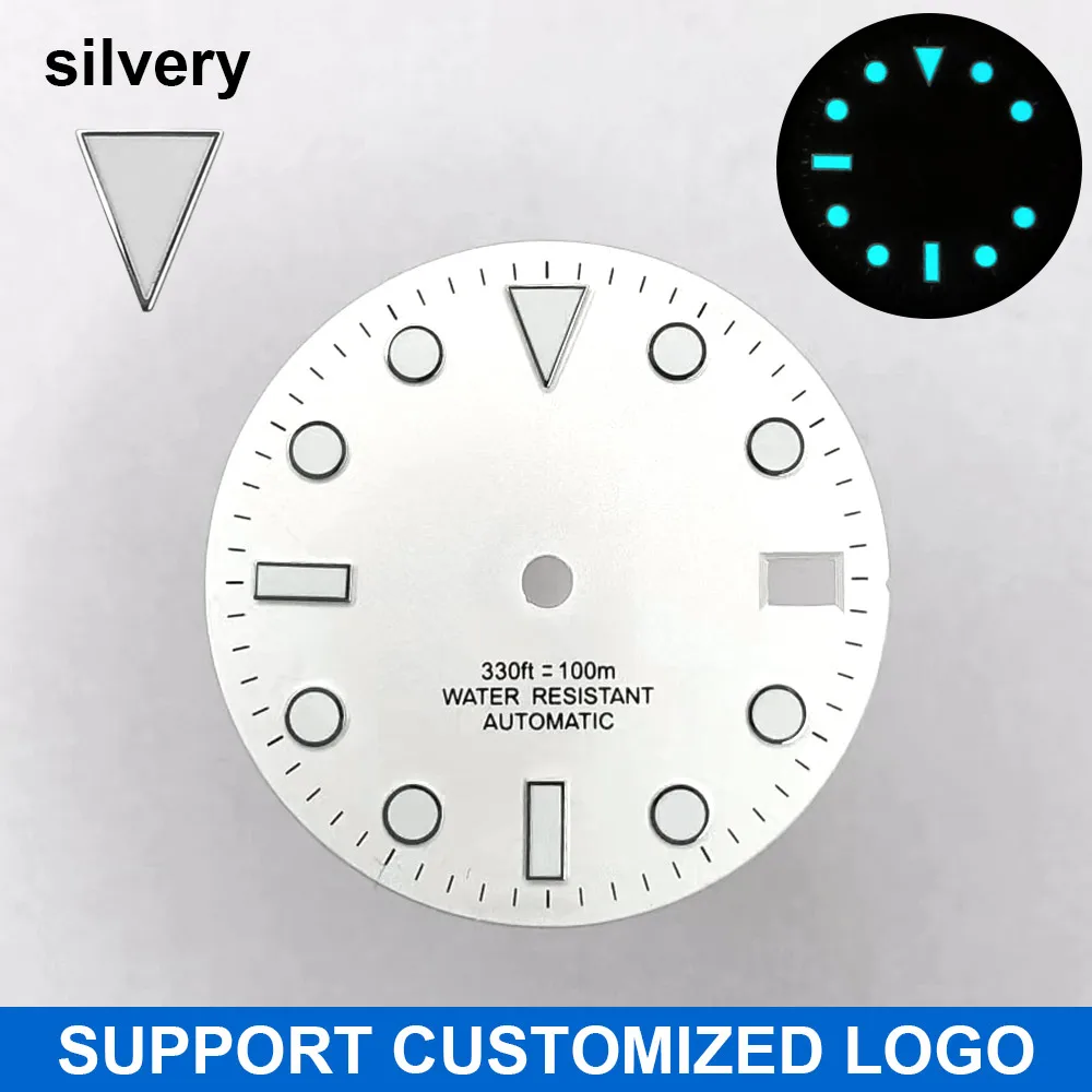 28,5-mm-Zifferblatt geeignet für NH-34/35/36 Uhrwerke, GMT-Leuchtzifferblatt, individuelle Anpassung von Logo/Namen, DIY-Zifferblatt-Uhrenteile – Detail 10