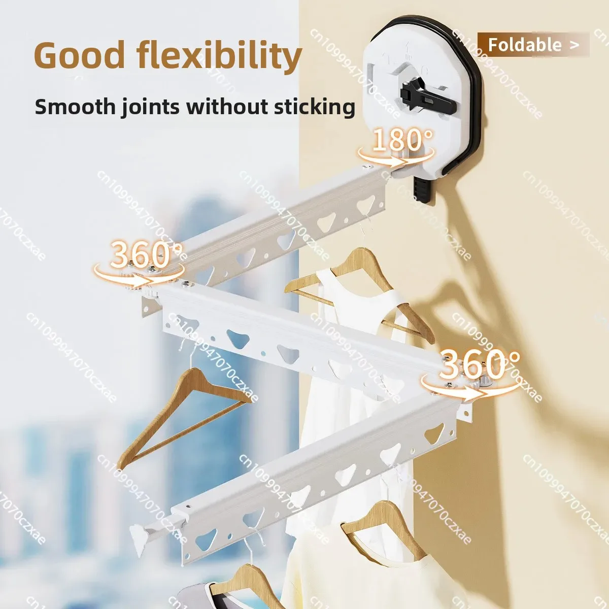 

Balcony Folding Drying Rack, Wall Hanging Quilt Rod, Suction Cup Type Telescopic Rod, Partition Curtain and Shower Curtain Rod