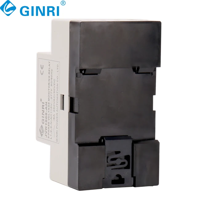Relé de monitoreo de voltaje de cuatro cables trifásico LCD JVR1000-AN relé Protector Neutral de secuencia de fase de sobretensión