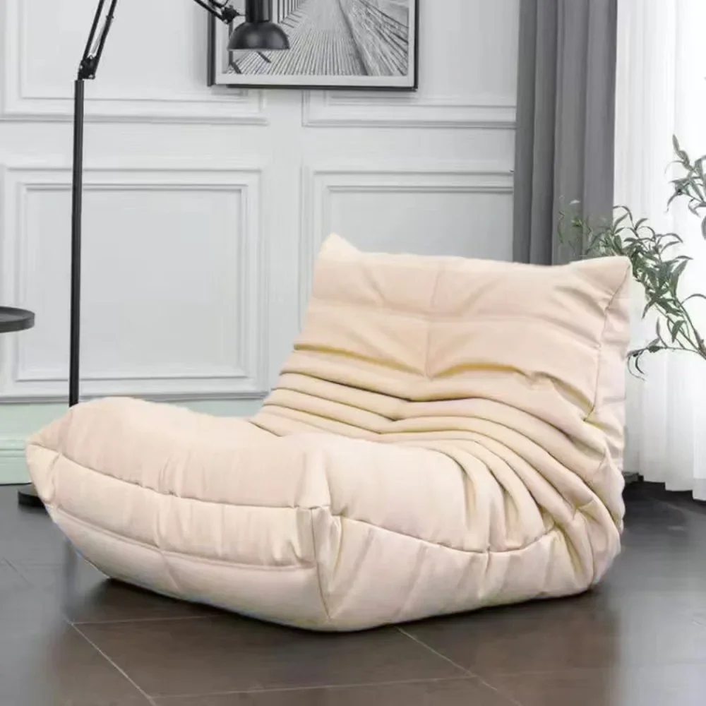 Caterpillar lazy sofa bedroom technology cloth flannel small living room lounge chair online celebrity modern single person sofa