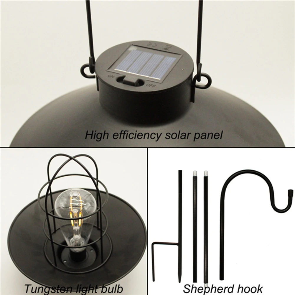 Nowe wiszące lampa słoneczna, przenośne lampa słoneczna wielokrotnego ładowania, wodoodporne zewnętrzna lampa solarna lampa słoneczna latarnie, dekoracyjne na Patio/spacery