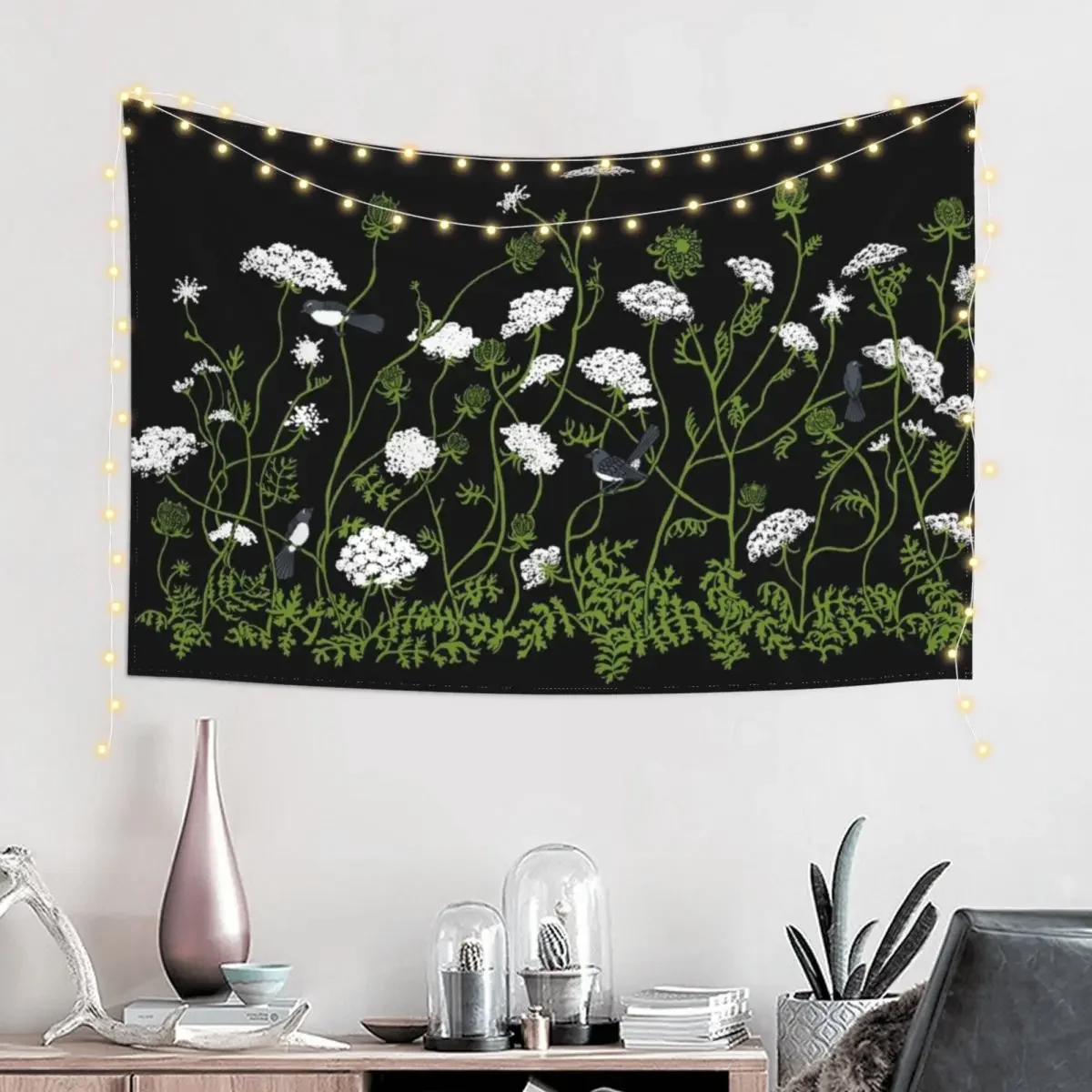 Queen Anne Lace Tapestry Room Decor Decoration Pictures Room Wall Wall Coverings Tapestry