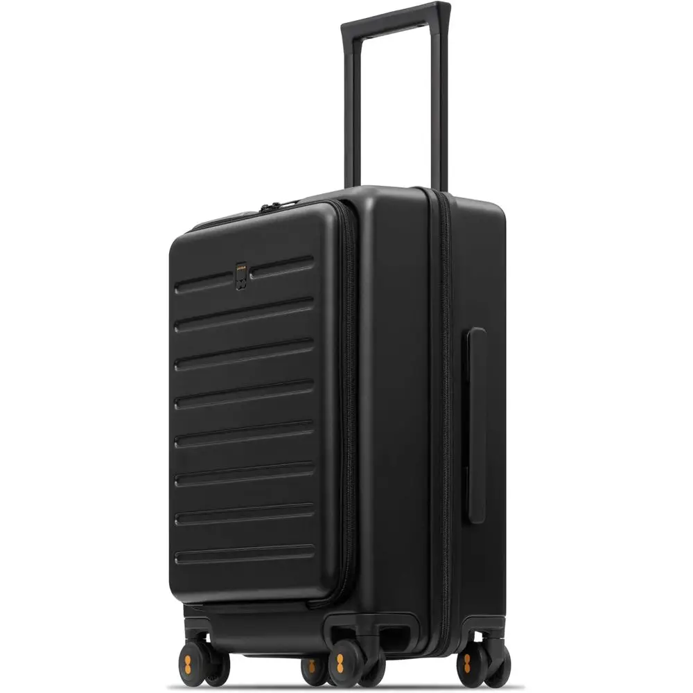 

20 Inch Lightweight Hard Shell Suitcase with Wheels, Airline Approved, TSA Locks, Black