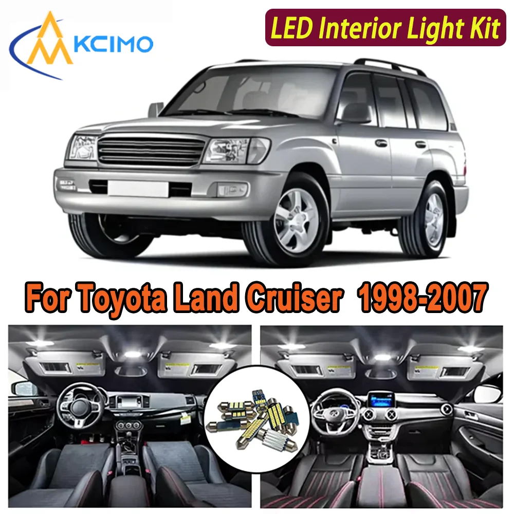 

Kcimo LED For Toyota Land Cruiser 100 LC100 1998-2001 2002 2003 2004 2005 2006 2007 Premium Bright LED Interior Dome Map Trunk