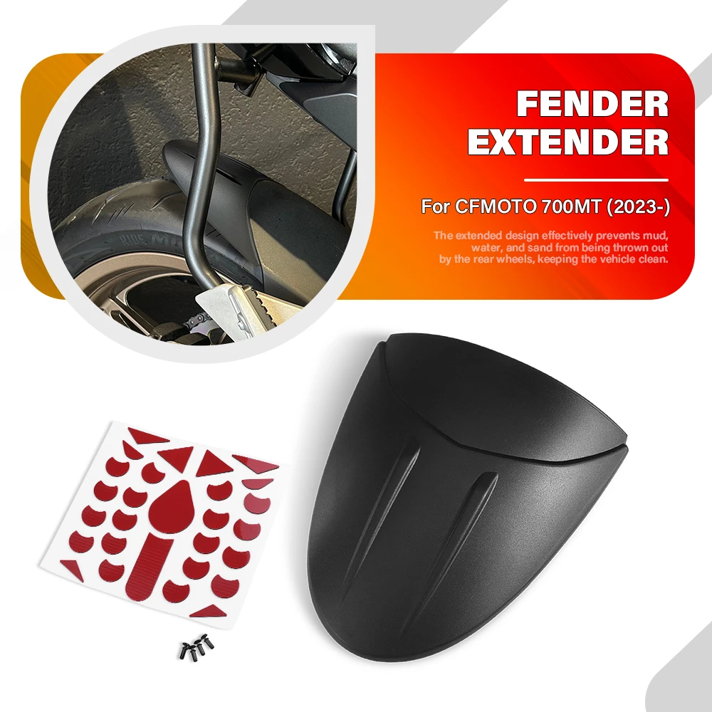 ABS Fender Extender For CFMOTO 700MT 700 MT 700 2023 2024-2026 Motorcycle Accessories Rear Mudguard Extensions Hugger Extend